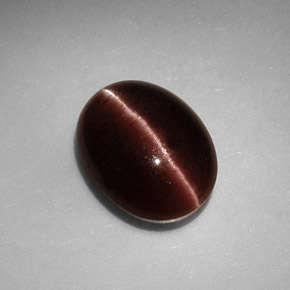3.41克拉天然棕色Cat's Eye Scapolite，椭圆形切割，10.5×8.1毫米，不透明