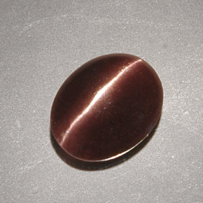 2.32克拉天然棕色Cat's Eye Scapolite，椭圆形切割，9.7×7.9毫米，不透明
