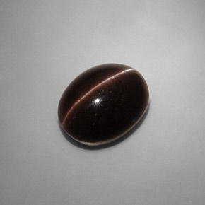 6.90克拉天然棕色Cat's Eye Scapolite，椭圆形切割，13.2×10.3毫米，半透明