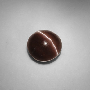 5.82克拉天然棕色Cat's Eye Scapolite，圆形切割，10.58毫米，半透明