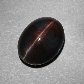 9.21克拉天然棕色Cat's Eye Scapolite，椭圆形切割，14.6×11.5毫米，半透明
