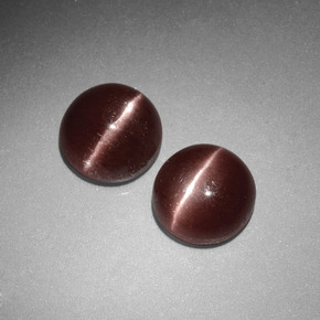 克拉天然猫眼方柱石，圆形切割，不透明