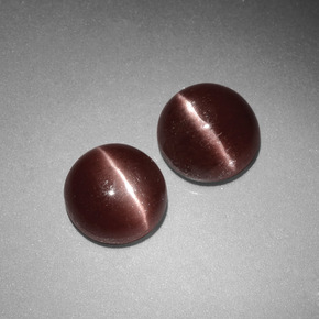 克拉天然猫眼方柱石，圆形切割，不透明