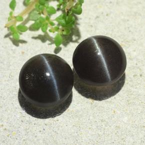 4.77天然棕色Cat's Eye Scapolite，圆形切割，8.21毫米，半透明