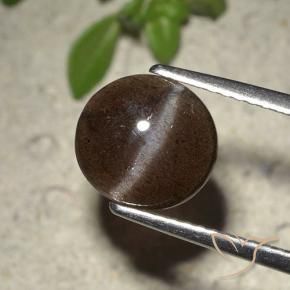 2.01克拉天然猫眼方柱石，圆形切割，半透明