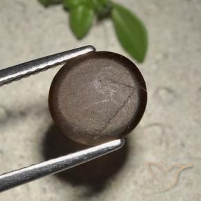 2.01克拉天然猫眼方柱石，圆形切割，半透明