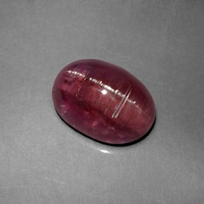 2.61克拉天然粉色Cat's Eye Tourmaline，透明，9.8×7.1毫米，透明/半透明