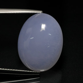 16.32克拉天然玉髓，椭圆形切割，19.2×15毫米，半透明