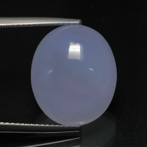 12.69克拉天然玉髓，椭圆形切割，16.5×14毫米，半透明
