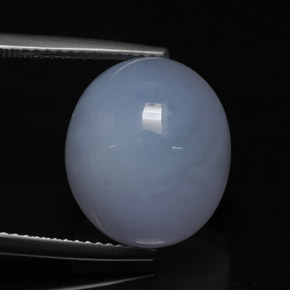 13.49克拉天然玉髓，椭圆形切割，15×12.9毫米，半透明