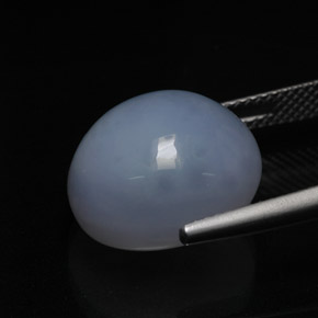 13.49克拉天然玉髓，椭圆形切割，15×12.9毫米，半透明