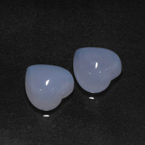 天然玉髓，心形，12.2×12.1毫米，半透明