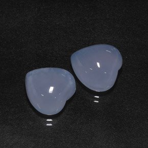 天然玉髓，心形，12.1×12.1毫米，半透明