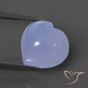 3.79克拉天然紫罗兰色玉髓，透明，10.1×10.1毫米，透明/半透明
