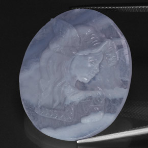 37.65克拉天然玉髓，透明，31.8×26.5毫米，透明/半透明