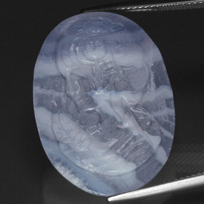 24.09克拉天然玉髓，透明，27.3×20.6毫米，透明/半透明