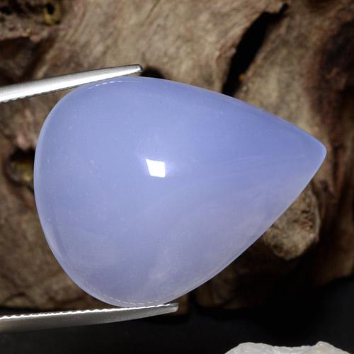 36.25克拉天然玉髓，梨形，29.2×23.1毫米，半透明