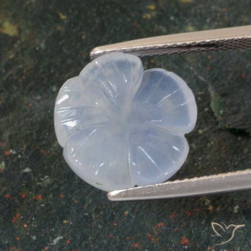 5.46克拉天然玉髓，花形切割，半透明