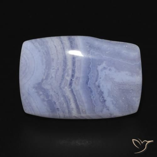 18.23ct 天然 淡紫蓝色 玉髓, 软垫, 不透明