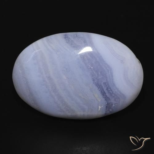 21.17ct 天然 紫罗兰蓝色 玉髓, 椭圆形, 不透明