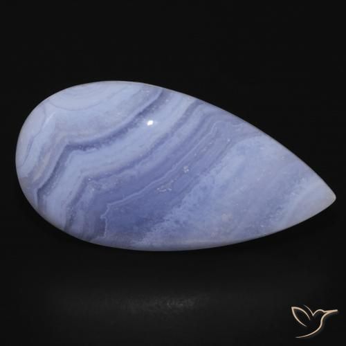 26.46ct 天然 浅蓝色 玉髓, 梨形, 不透明