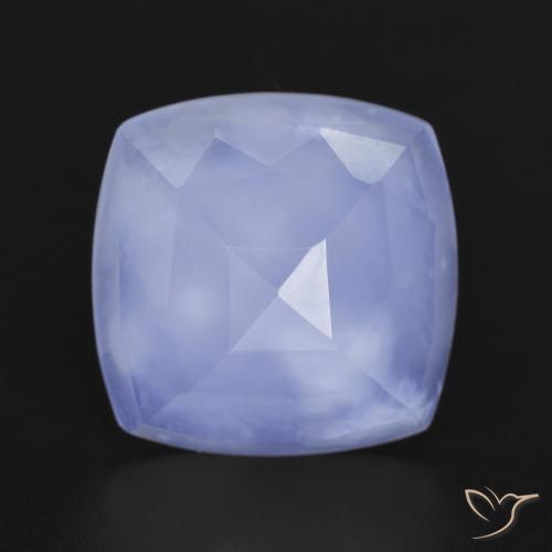 6.70ct 天然 紫蓝色 玉髓, 软垫, 半透明