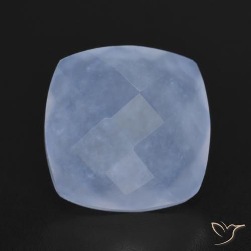 6.33ct 天然 紫蓝色 玉髓, 软垫, 半透明