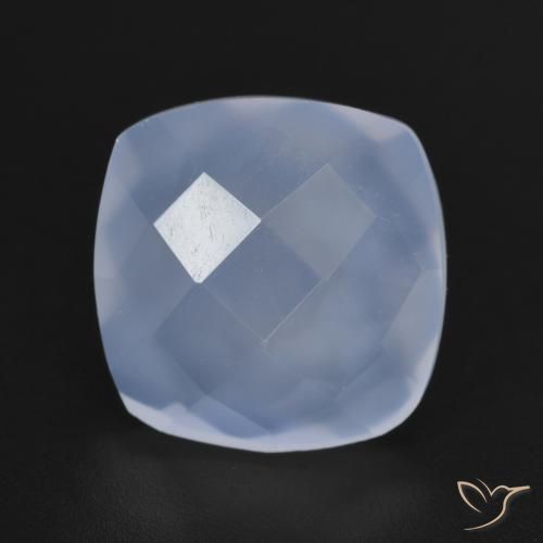 5.83ct 天然 紫蓝色 玉髓, 软垫, 半透明