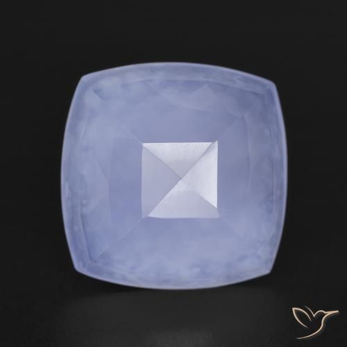 5.97ct 天然 中紫 玉髓, 软垫, 半透明