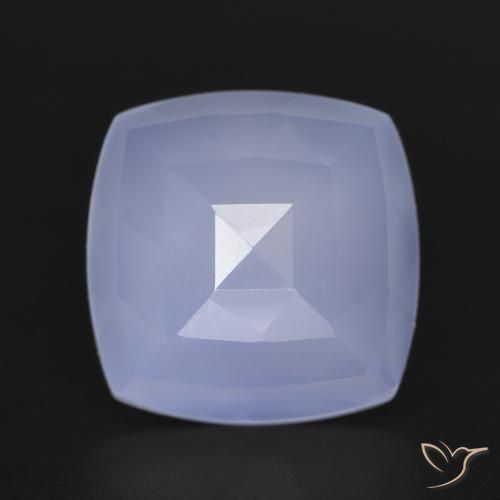 6.76ct 天然 紫蓝色 玉髓, 软垫, 半透明