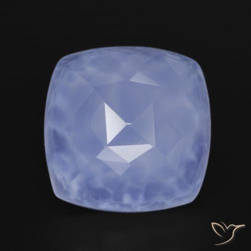7.17ct 天然 浅蓝色 玉髓, 软垫, 半透明