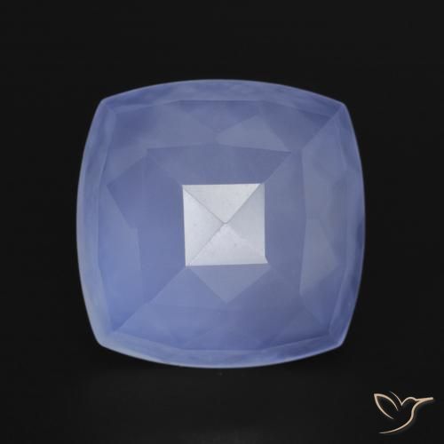 6.45ct 天然 浅蓝色 玉髓, 软垫, 半透明