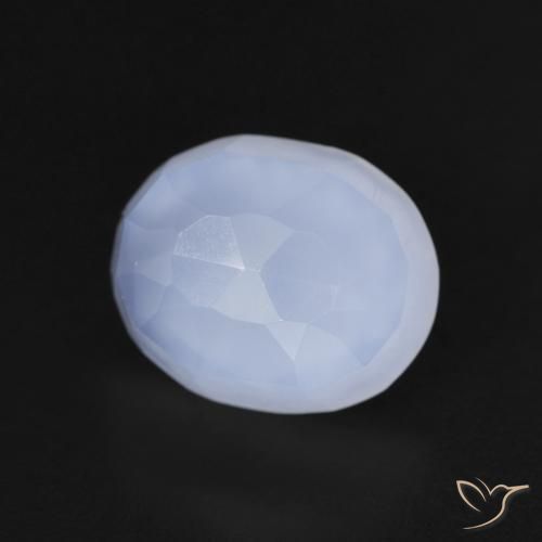 3.42克拉天然玉髓，椭圆形，透明