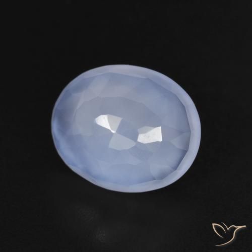 2.99克拉天然玉髓，椭圆形，透明