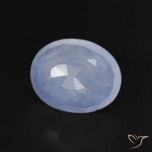 2.84克拉天然玉髓，椭圆形，透明