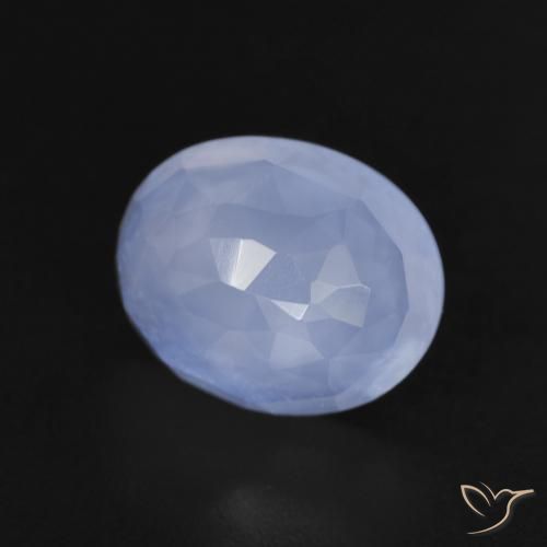 2.67克拉天然玉髓，椭圆形，透明