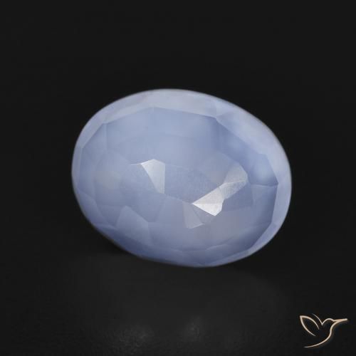 2.56克拉天然玉髓，椭圆形，透明