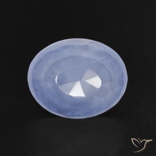 2.87克拉天然玉髓，椭圆形，透明