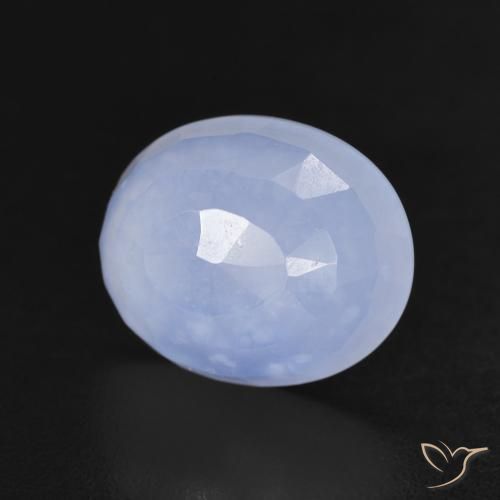 3.46克拉天然玉髓，椭圆形，透明