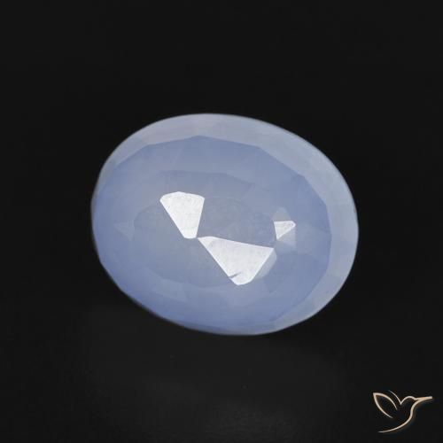 2.77克拉天然玉髓，椭圆形，透明