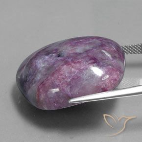 48.12克拉天然紫龙晶，花式切割，不透明