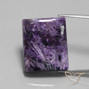40.10ct 天然 中深紫 硅藻土, 狭长方形, 不透明