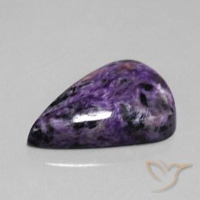 45.05克拉天然紫龙晶，梨形，不透明