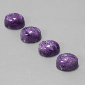 克拉天然紫龙晶，椭圆形切割，不透明