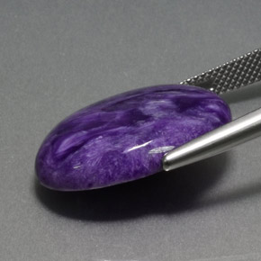 14.40克拉天然紫龙晶，椭圆形切割，不透明