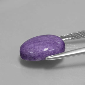 3.76克拉天然查罗石，椭圆形切割，不透明