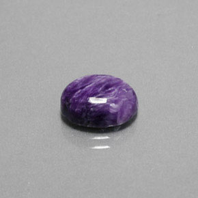 3.35克拉天然紫罗兰色查罗石，椭圆形切割，11.2×9.1毫米，不透明