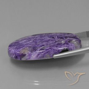 58.38克拉天然紫龙晶，椭圆形，不透明