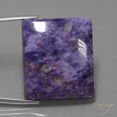 54.21ct 天然 中紫 紫龙晶, 狭长方形, 不透明