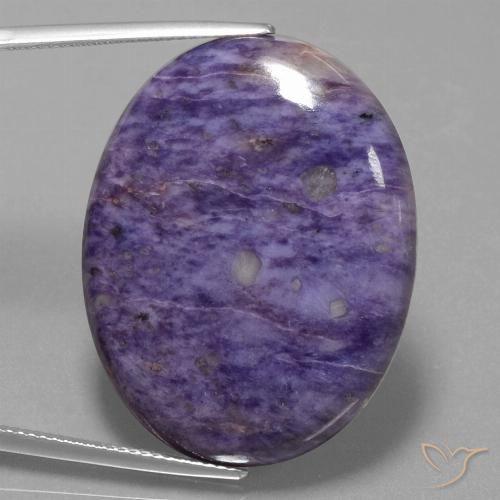 42.80ct 天然 中紫 硅藻土, 椭圆形, 不透明